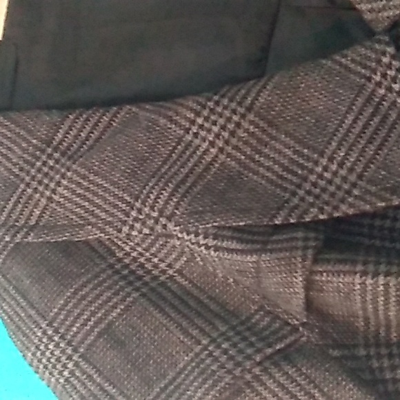 DKNY ⚜️CROPPED PEPLUM HAUTE COUTURE ⚜️ GLENPLAID BLAZER "Cape" Sz Medium - Picture 5 of 16